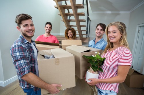 Packing supplies and organized boxes for Selsdon relocation