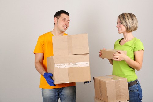 Residential removals team handling furniture in Selsdon